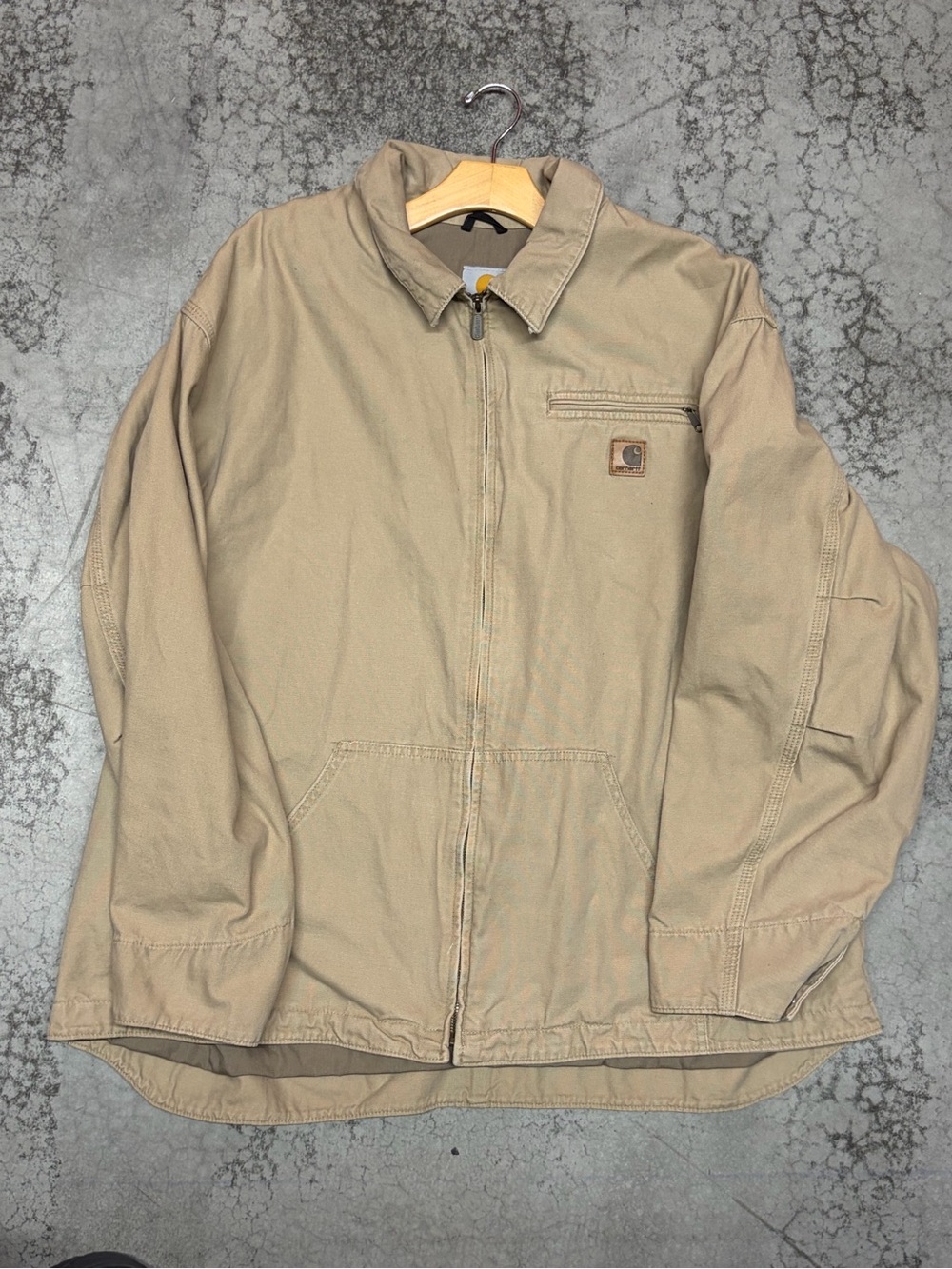 Carhartt Hamilton Canvas Jacket Work Wear Khaki Mens 3XL
